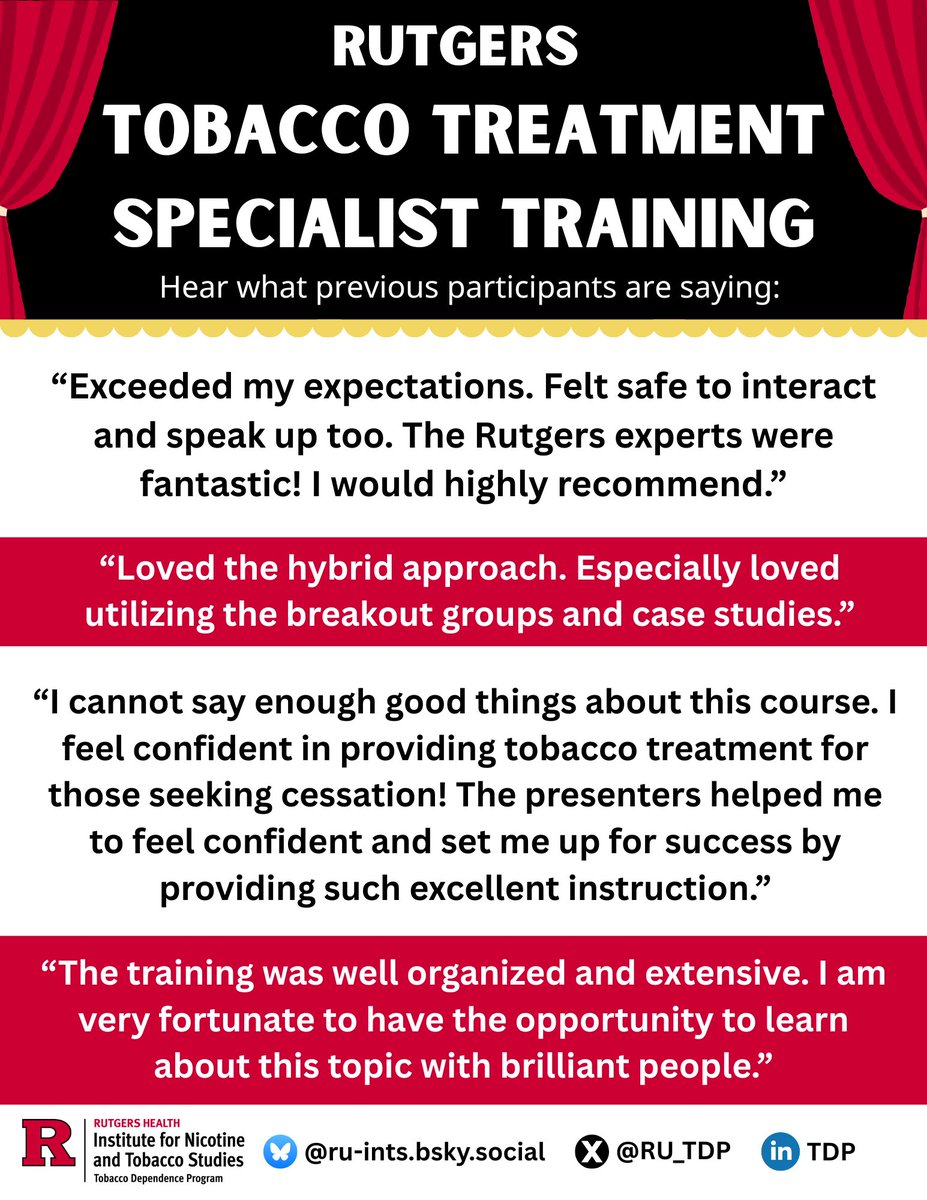Rutgers Tobacco Dependence Program tweet media