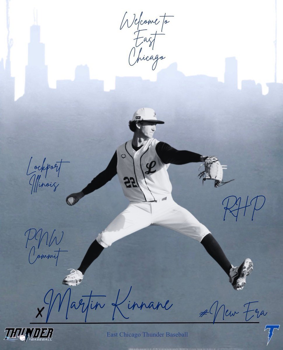 OFFICIAL: East Chicago Thunder Signing⚡

The East Chicago Thunder are proud to announce the signing of RHP Martin Kinnane. Martin, currently a senior at Lockport HS will make his Thunder debut this summer. 

Welcome to East Chicago, Martin! 
#NewEra