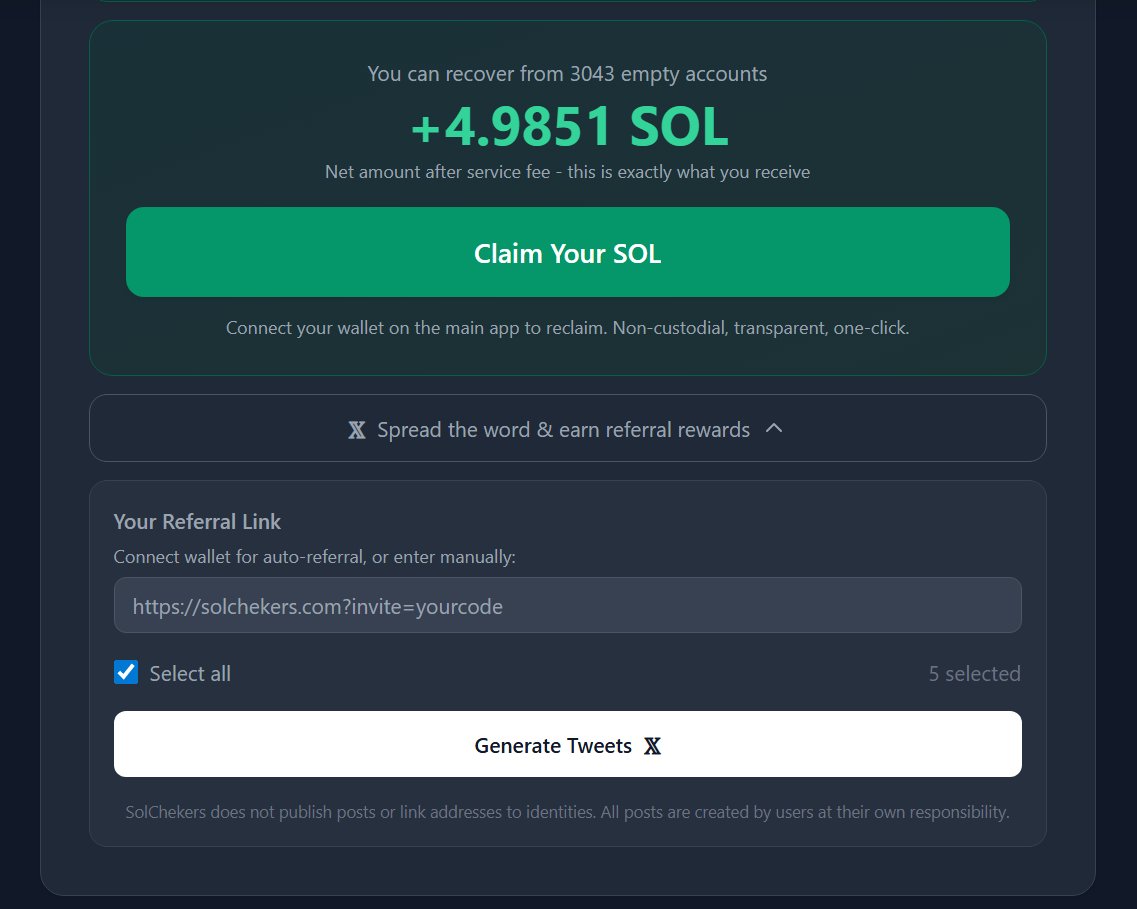 RECLAIM SOL | Solchekers tweet media