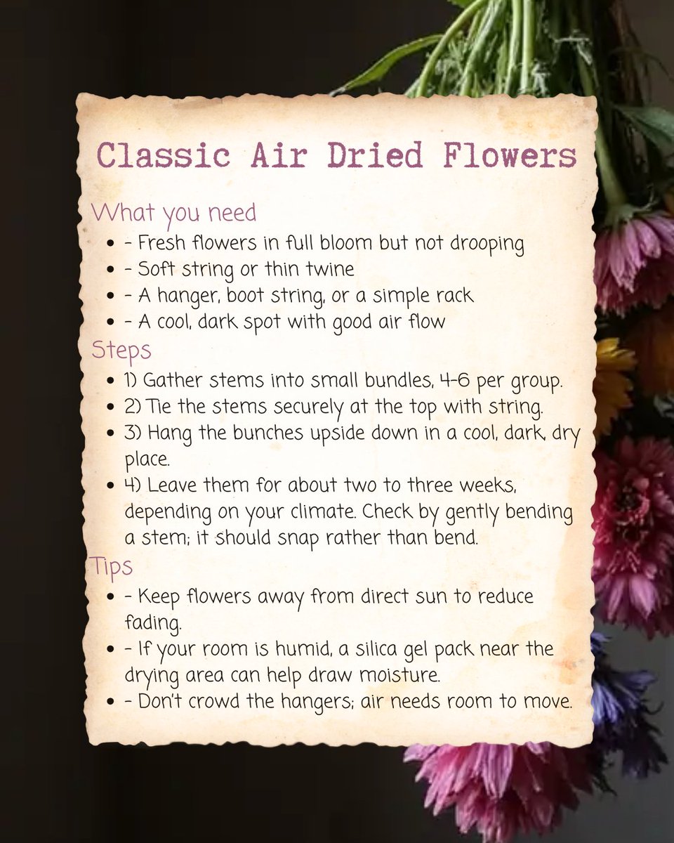 Did you get a bouquet from Farmers Market of the Ozarks this Valentine's Day that you want to keep forever? Try out this classic air dried flowers technique so you never have to watch them wilt!

Find this and more techniques for drying flowers at gardeningdream.com/drying-flowers…