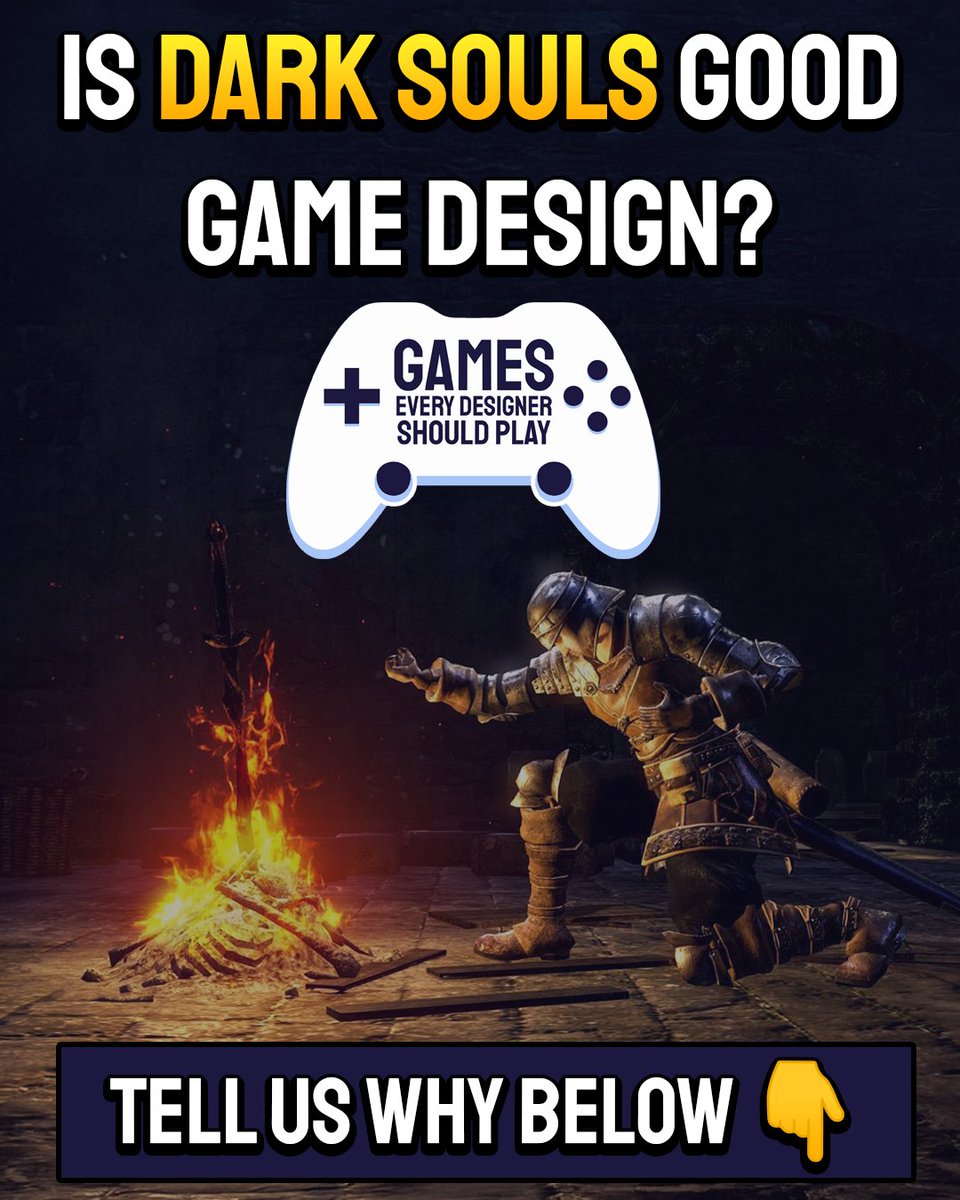 We’re recording the episode on Dark Souls soon! BUT What do you think it teaches about game design?

Difficulty? Level design? Teaching the Player? Trust?

Drop your thoughts in the comments — we’ll mention them in the episode 👇

#DarkSouls #GameDesign #GameDev