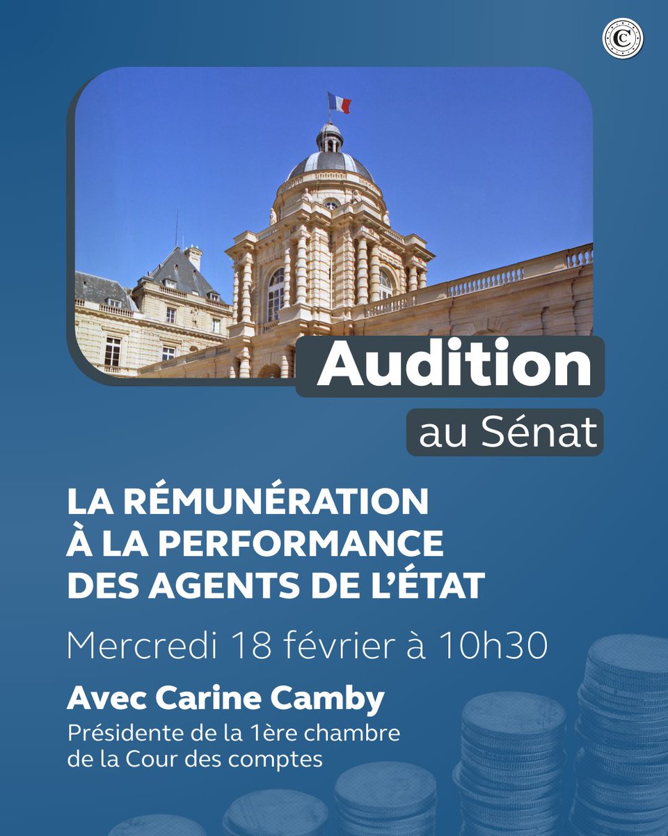 Courdescomptes's tweet image. A la demande de la commission des finances du @Senat, la Cour des comptes a réalisé une enquête sur la #rémunération à la performance des agents de l’État.

🔎 Les constats du rapport seront présentés par la Présidente de la 1ère chambre de la Cour ce mercredi à 10h30 au #Sénat.