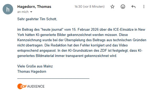 maxmannhart's tweet image. Das ZDF gesteht gegenüber Apollo News ein, dass das KI-generierte Video im Heute Journal mit Dunja Hayali kein Versehen war - sondern mit voller Absicht eingespielt wurde.

Man fand ganz offensichtlich kein echtes Videomaterial, das die thematisierte Abschiebung von Eltern vor…