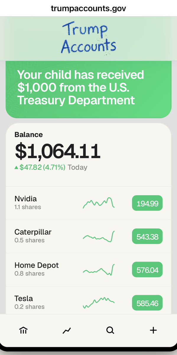 On this President’s Day - if you have a child under 18, take 2 mins to claim their life long investment account!  The Invest America Act - every child forevermore a direct shareholder in the grt companies of America!  🇺🇸🚀trumpaccounts.gov