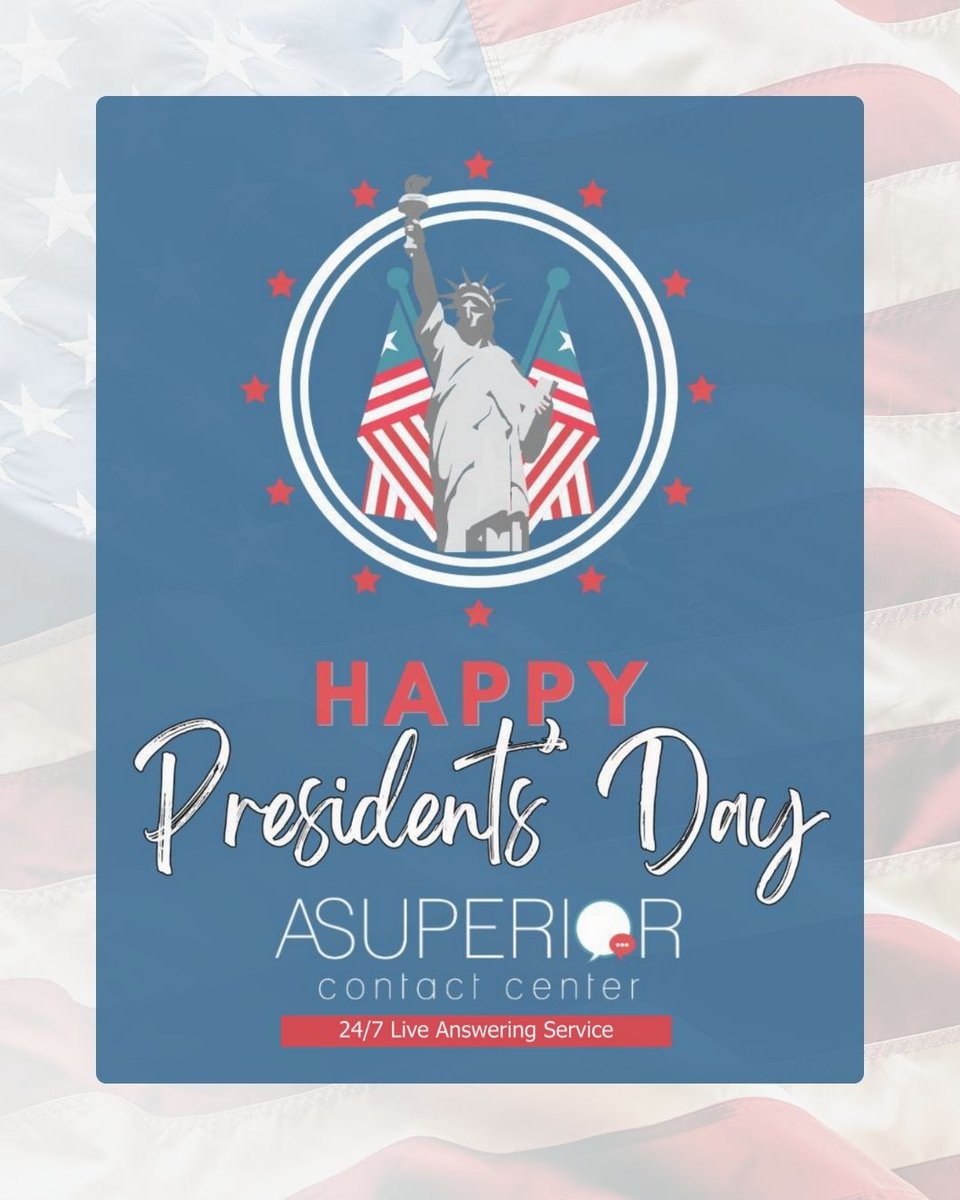 superiorcallctr's tweet photo. Happy President's Day! 🇺🇸 https://t.co/aVgNE8A6KP