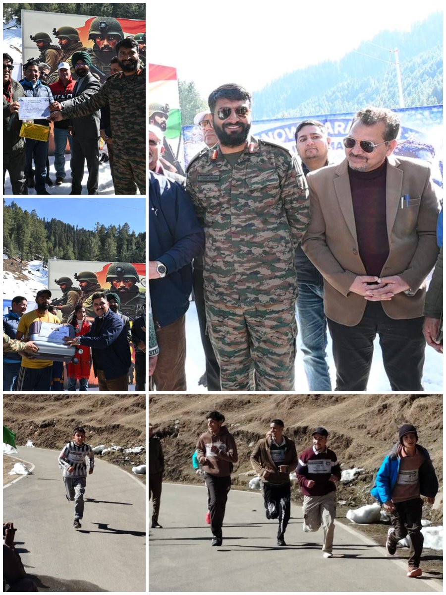 Superbi67139951's tweet photo. ❄️🏔️ Snow Marathon – Run for Martyrs 🇮🇳
Today, the snow-covered trails of Bhaderwah witnessed determination, unity, and heartfelt tribute. From Chinta to Jai Ghati, every step taken was in honor of our brave martyrs.
#SnowMarathon #RunForMartyrs #Bhaderwah https://t.co/WCvdyROCxp