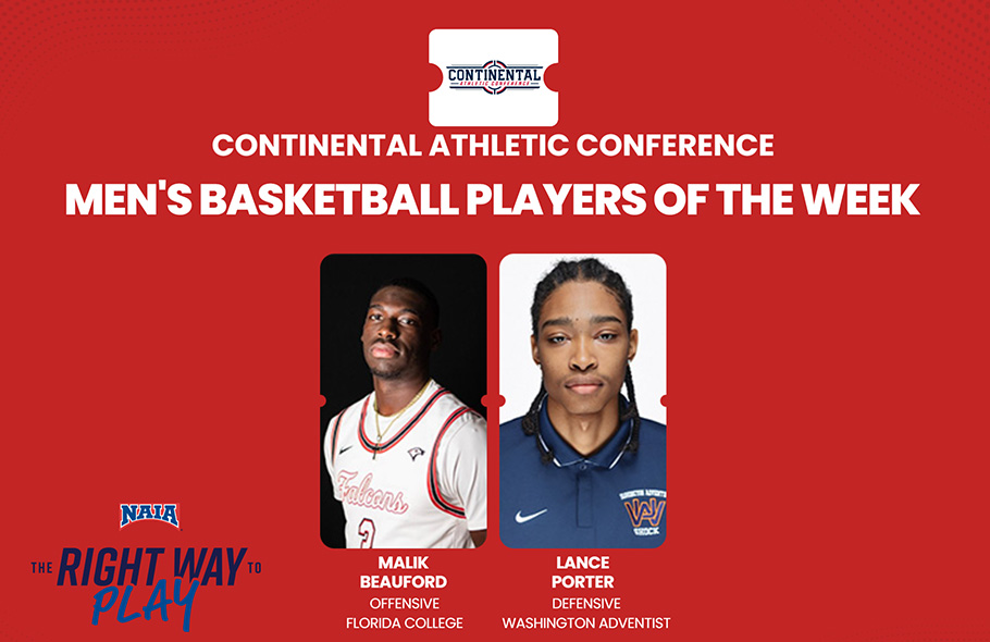 Congrats to <a href="/FC_Athletics_/">Florida College Athletics</a> Malik Beauford and <a href="/waushock/">WAU Athletics</a> Lance Porter on receiving the CAC Men's Basketball Player of the Week awards!

📰 - tinyurl.com/yjyr8fxe

#therightwaytoplay