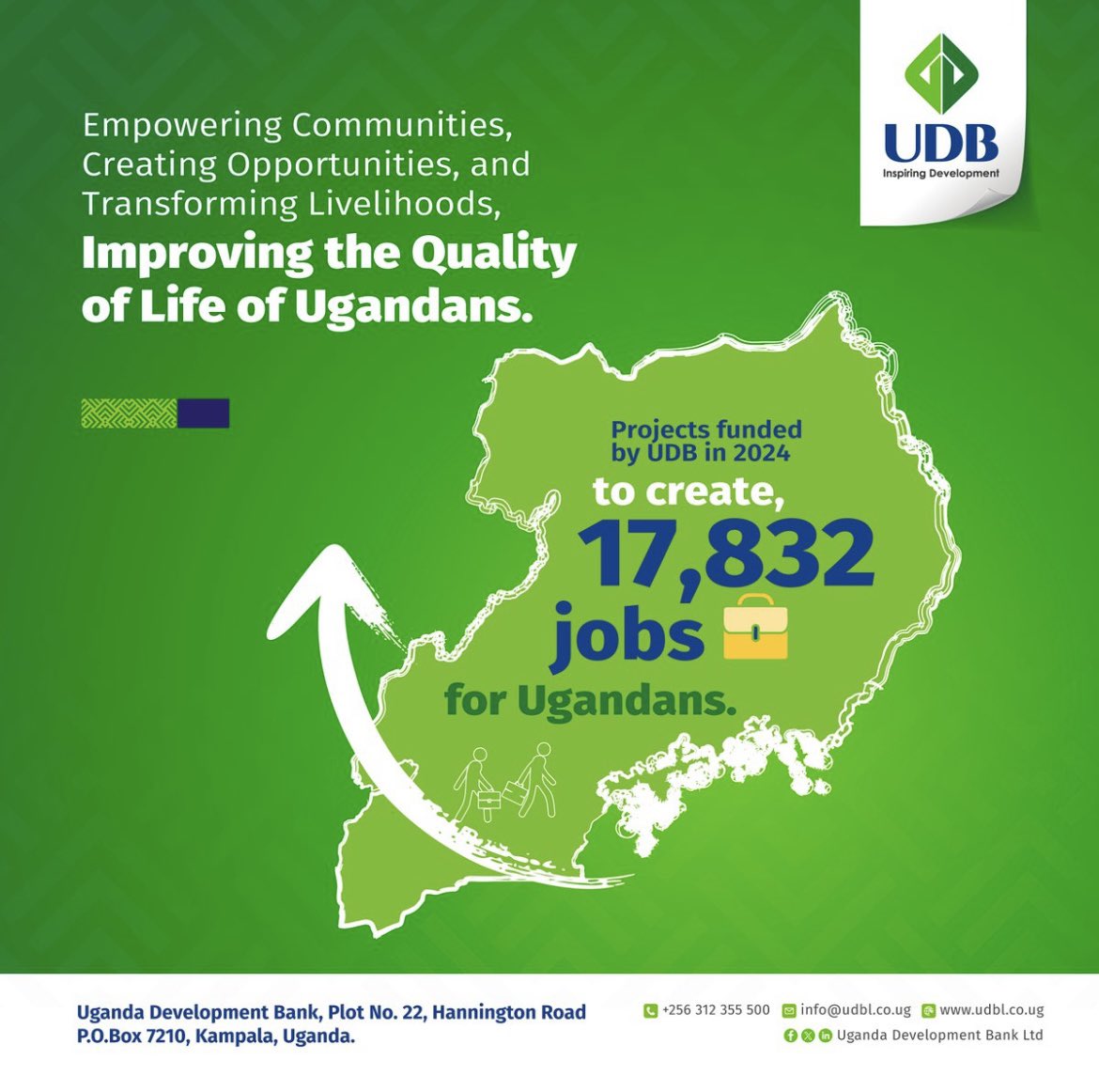 EstarProud's tweet photo. Uganda Develolment Bank is the country’s national Development Finance Institution aimed at accelerating social economic development through sustainable financial interventions.  #Equatorposts 
#NSSFWorksForYou
 #WorketConnect 
#UgandaDevelopmentBank 
#YouthEmpowerment https://t.co/eW0JGtxKsd
