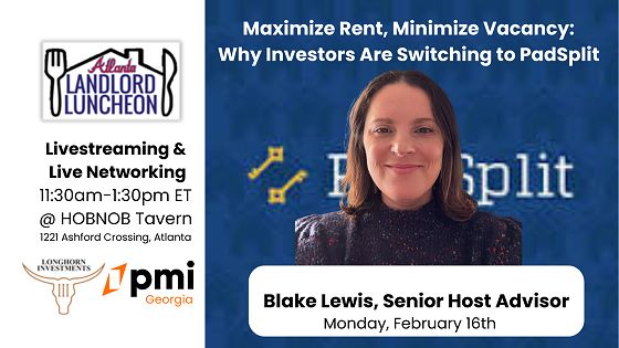 AtlantaREIA's tweet photo. MON: Landlord Lunch on Maximizing Rent + BIG Webinar on REI Systems &amp; Scaling — TUE: Onsite in Decatur - https://t.co/6pHZ6BBb31 https://t.co/3sHR8HYnEf