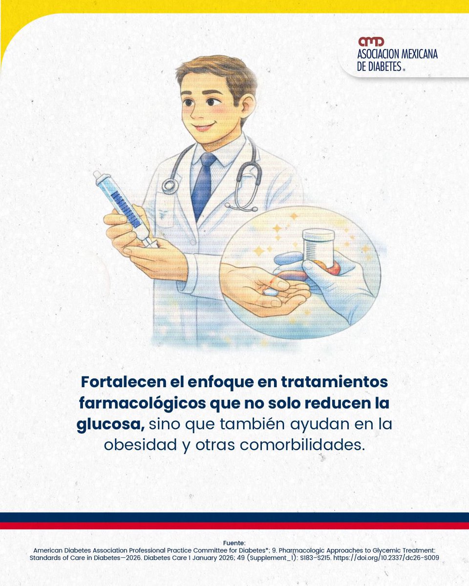 AsocMexDiabetes's tweet photo. 🚨 ADA 2026 cambió la conversación: ya no tratamos solo la HbA1c. 

Las nuevas recomendaciones de la American Diabetes Association (ADA) 2026 refuerzan un punto clave para la práctica clínica:

🔎 ¿Qué enfatizan las guías? Aquí te contamos 

#ADA2026 #DiabetesCare https://t.co/HAIYIgmR9h