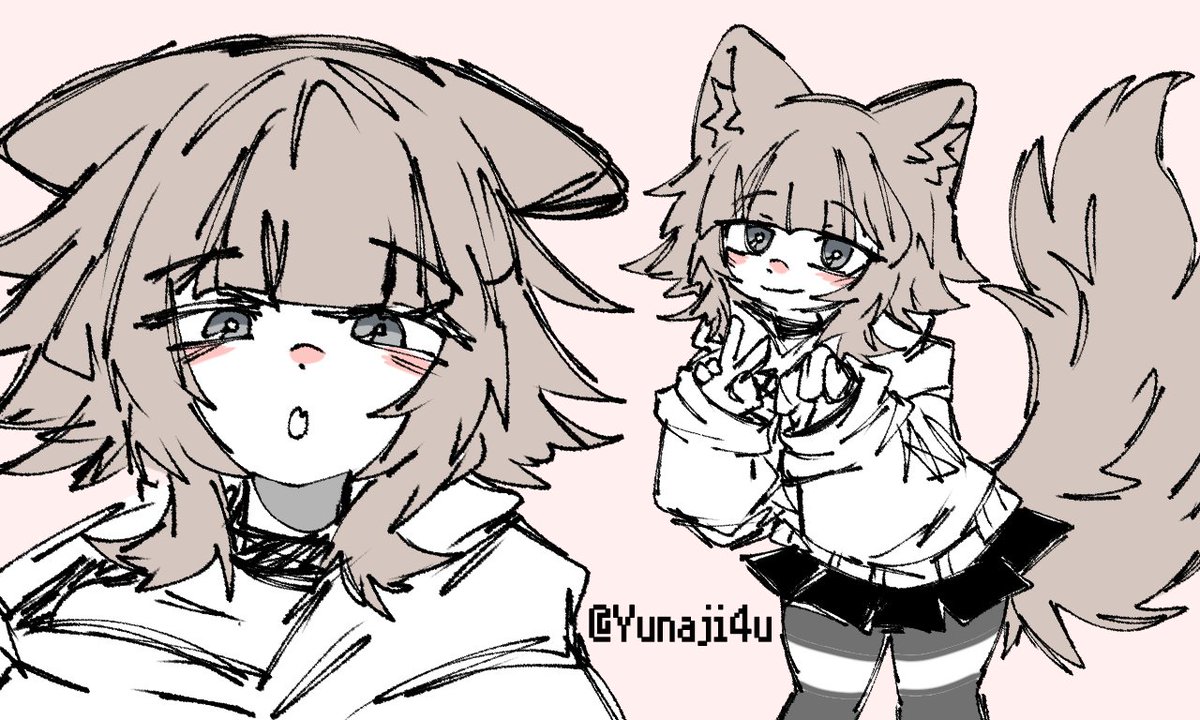 Yuna just woke up...