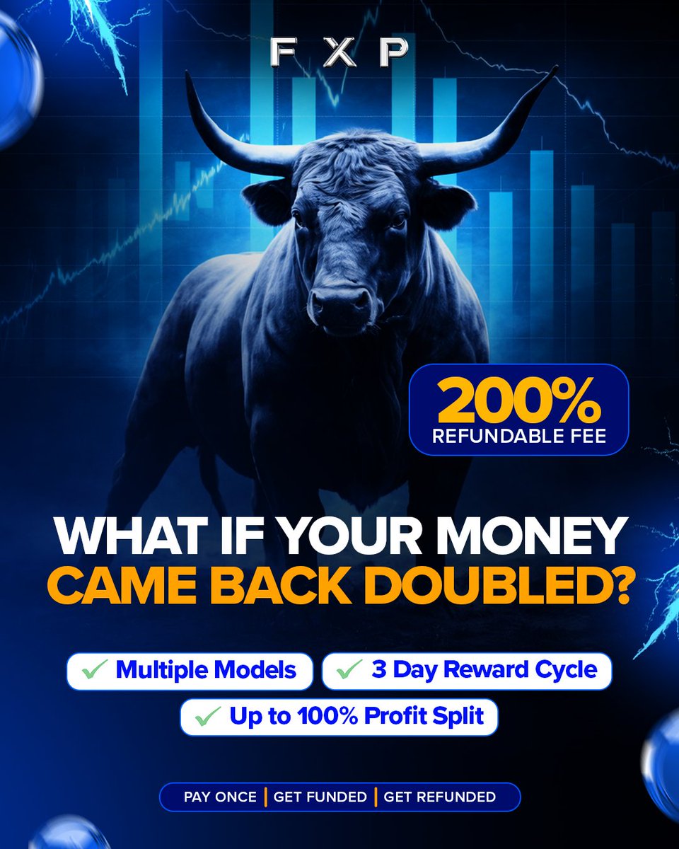 Fxpfirm's tweet image. What if your entry came back stronger?

Structured models.
3-day reward cycle.
Up to 100% performance split.
200% refundable fee structure (T&amp;amp;Cs apply).
Built for disciplined execution.
🔗 fx-pec.com

#PerformanceBased #StructuredGrowth #SmartExecution #OnlineTrading