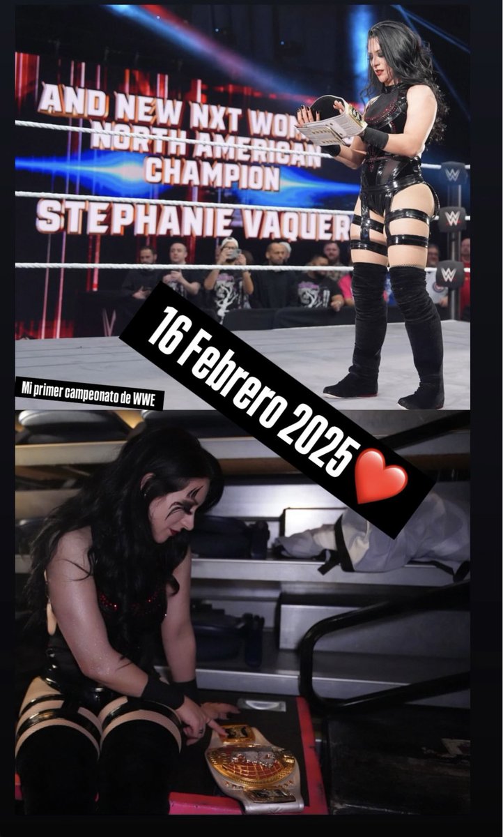 NationVaquer's tweet photo. Stephanie reflects on her winning the Women’s North American Championship at Vengeance Day https://t.co/gewpnAKoA9