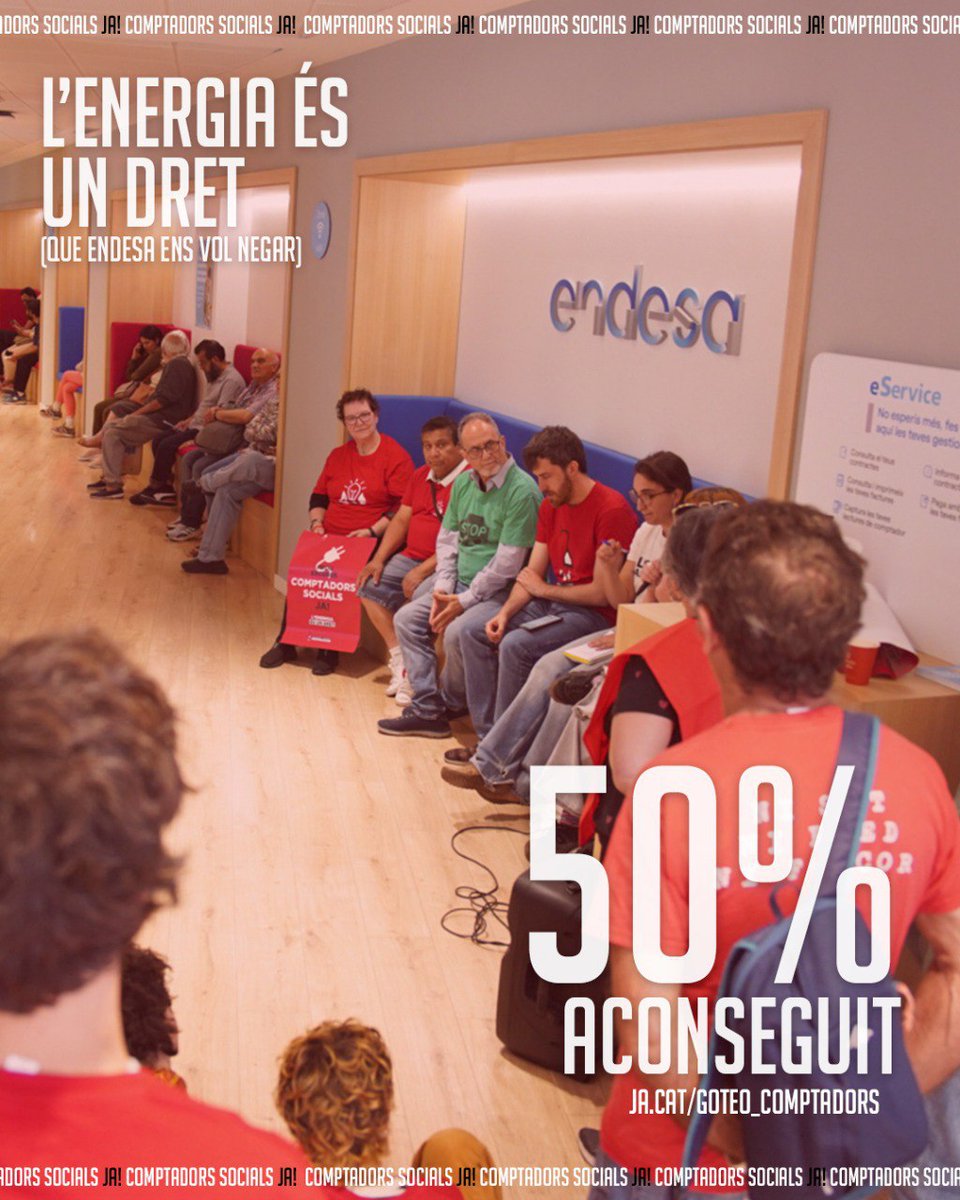 🚨 Gràcies al vostre suport hem superat ja el 50% de l'import mínim del Goteo!

💡 Ens ajudes a que milers de llars en situació de vulnerabilitat puguin accedir al seu subministrament elèctric de forma regular i segura❓

📲 ja.cat/goteo_comptado…

#ComptadorsSocialsJA!