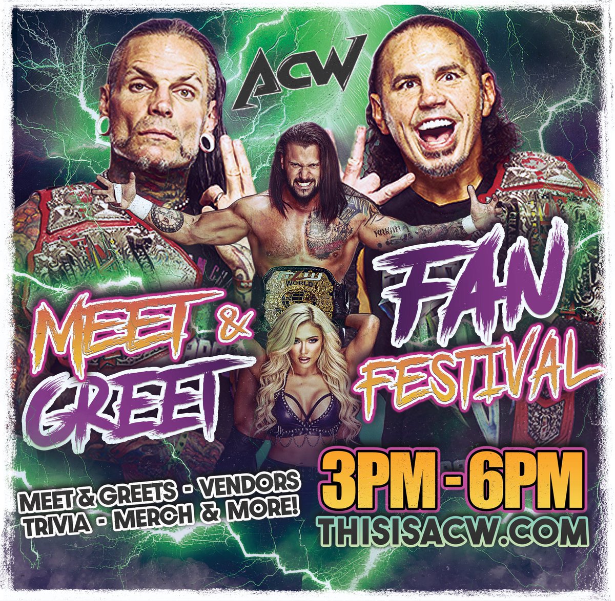 ⚡️ DUE TO POPULAR DEMAND — ACW FAN FEST NOW STARTS AT 3PM! ⚡️

ACW: Aftershock
📅 March 14, 2026
🕒 3:00 PM – 6:00 PM
🔔 Bell time - 6:30 PM
📍 Poughkeepsie,NY
🚪 Doors open at 3PM

🎟 Meet &amp; Greet Packages:
👉 ticketleap.events/tickets/thisis…

🎟 Event tickets ticketmaster.com/acw-presents-a…