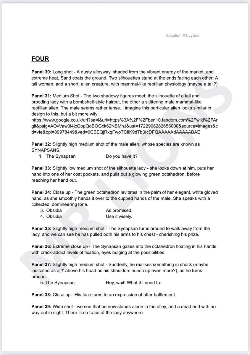 mrlyonswriter's tweet photo. “KABALION” Demo Script - Part 1
Read the whole script on the website.

#comicbooks #sciencefiction #newcomic #comicwriter #comicbooklovers #feed #scifi #space #originalproject #comics #x #writing #dystopia #newtalent #comics #scriptwriting #90s #script #fresh https://t.co/uofAPOIG4v