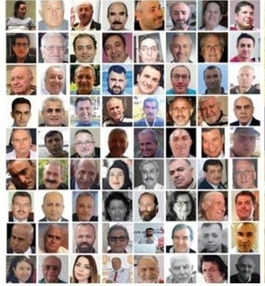 Bu resimdeki insanlar sadece bir sayıdan ibaret değildir. COVID-19 pandemisinde kaybettiğimiz Yüzlerce Hekim,hemşire ve sağlık personellerinin bir kısmı,bu Canlarımızın ruhlarına bari saygınız olsun. <a href="/isggmmedya/">İş Sağlığı ve Güvenliği Genel Müdürlüğü</a> <a href="/SedatAtlas79/">Uzman Mutemet (Sedat ATLAS)</a> <a href="/deryaugur19/">Dr.Derya UĞUR</a> <a href="/SaHaDernegi/">Sağlık Çalışanları Hak Ve Mücadele Derneği</a>
#HastanelerCokTehlikeli