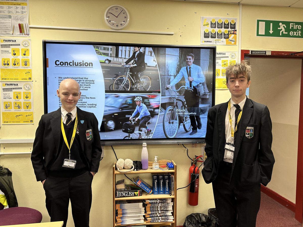 FAIRFAXBusComp's tweet photo. Our Year 12 Economists took on the challenge of tackling the negative externalities of car travel!  Their solutions included public transport subsidies, restricted access zones &amp; cycle-friendly city redesigns. Fantastic ideas and presentations!  @FairfaxSchool @FFaxPrincipal https://t.co/rOYhhmqExB