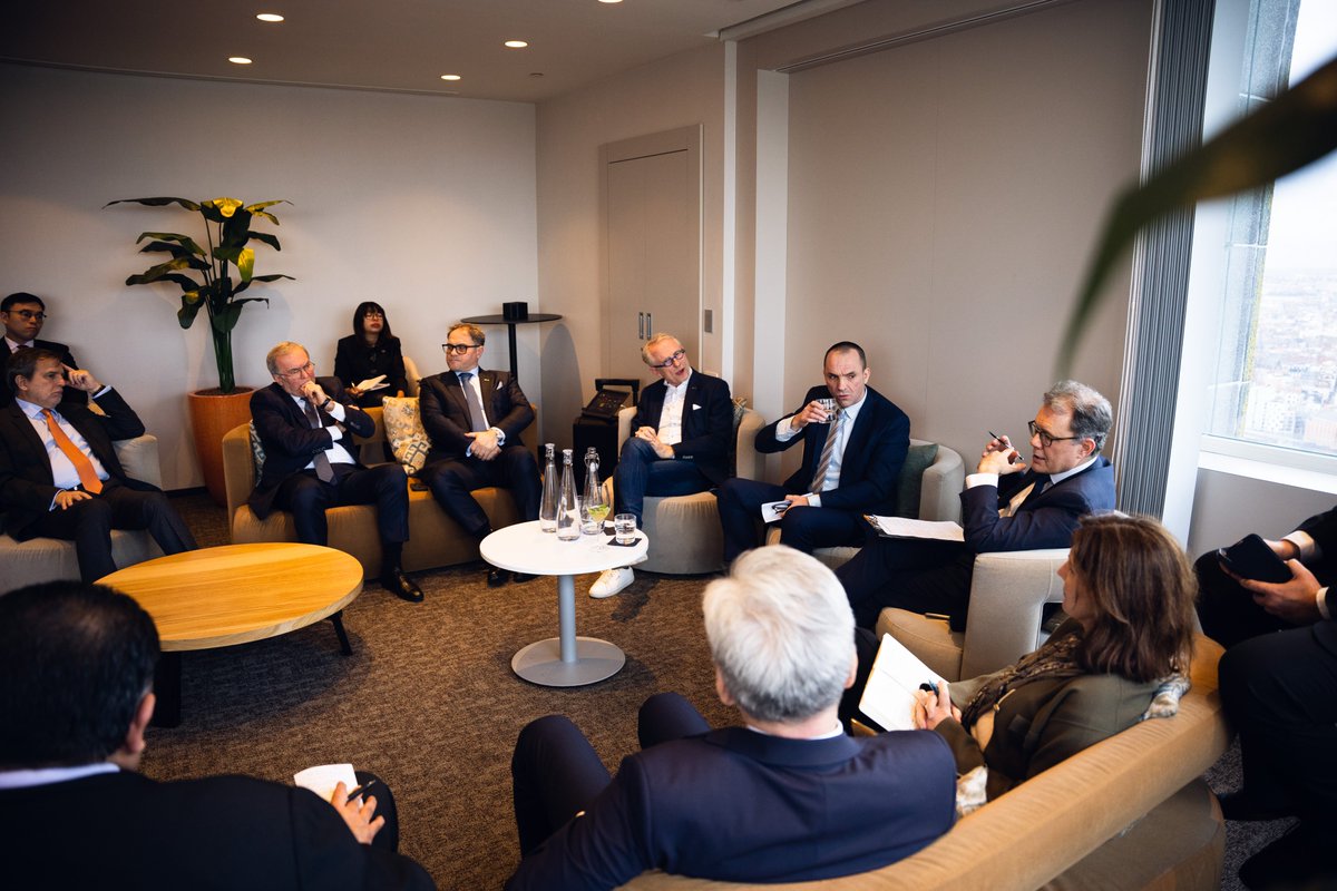 PalvanovSapar's tweet photo. I was pleased to be part of the first session of this year’s Ambassador Insider Series in Brussels. My sincere thanks to @BrusselsTimes for the kind invitation and for organizing a timely and substantive discussion.
Valuable exchange with fellow Heads of Mission on Brussels’ financial outlook and the EU’s economic trajectory in today’s complex geopolitical environment.