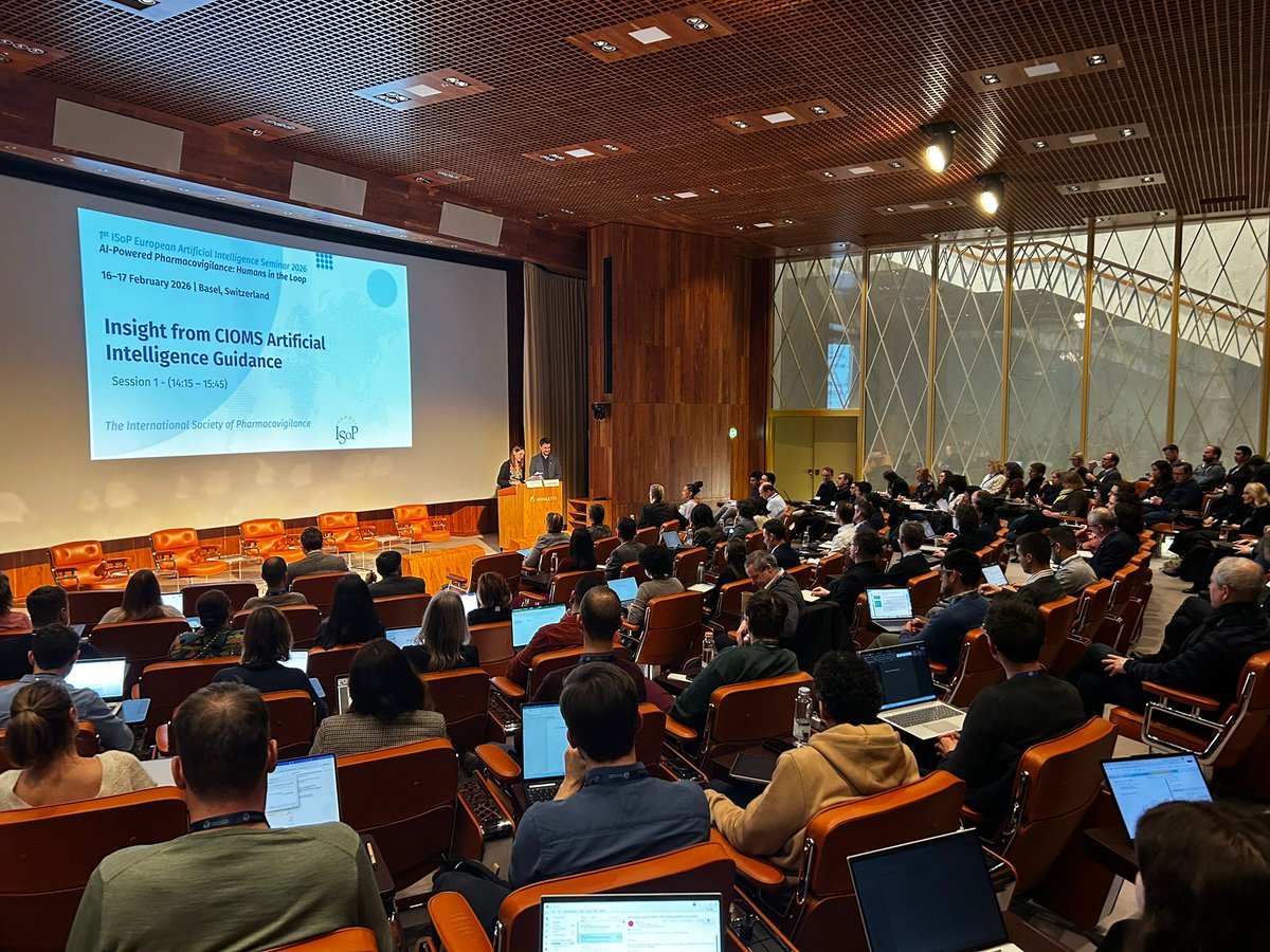 ISoPonline's tweet photo. Day 1 of #ISoPBasel2026 is in full swing!
✨ 125 attendees — sold out!
A packed room, great energy, and powerful discussions on AI in pharmacovigilance.
Here’s a look at today’s moments 👇
#Pharmacovigilance #DrugSafety #AIinPV #ISoPOnline https://t.co/I4XMqKYZEw