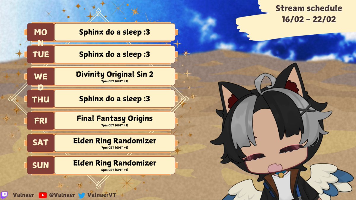 New schedule for the week!

Continuing what we started last week, so more Gods, more Chaos and more Rings! :3