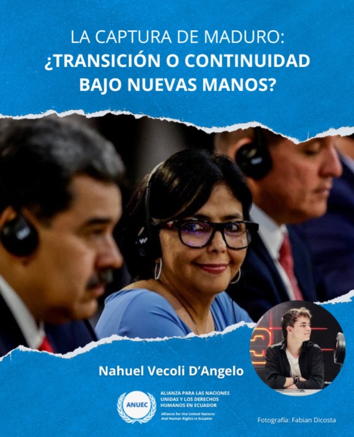 La detención de Nicolás #Maduro ha reconfigurado el escenario #político venezolano y reabierto el debate #internacional sobre la viabilidad de una transición democrática en el país <a href="/Nahuelvecoli/">Nahuel 🔻</a> 
anuec.org.ec/noticias#h.mum…

#Venezuela #América #USA #EEUU #ONU #NacionesUnidas #ANUEC