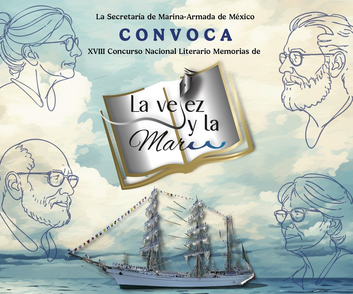 La Secretaría de Marina–Armada de México lanzó la convocatoria del XVIII Concurso Nacional Literario “Memorias de La Vejez y la Mar” 2026. La iniciativa busca promover la participación cultural y cívica de las personas adultas mayores.
📄Convocatoria 👉
gob.mx/semar/articulo…