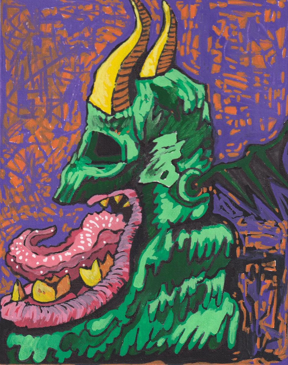 Artwallow's tweet photo. Taste for Sludge 8x10 inch Acrylic on Canvas Board 
https://t.co/zJK9xQ81YH https://t.co/k1E8qDaeGy