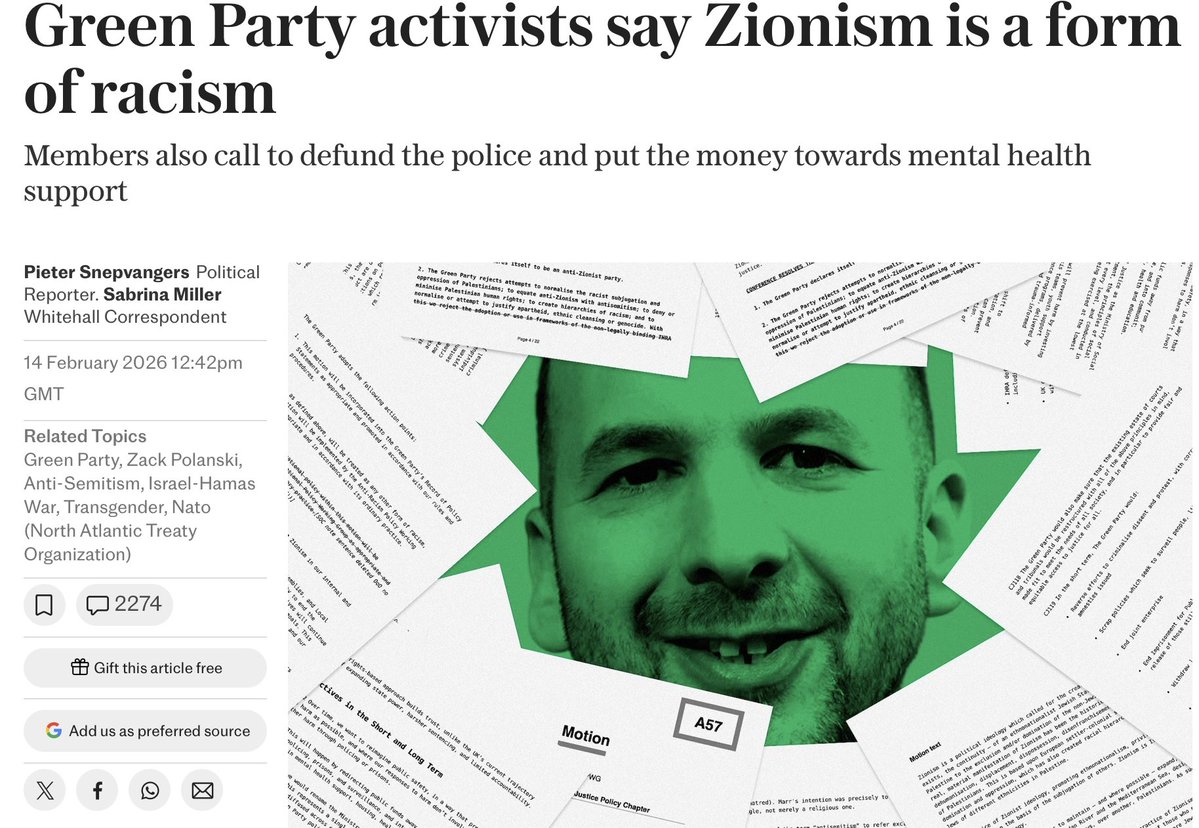 Zack Polanski has turned the Green Party into a toxic mess of antisemitism, Islamism and hard-left extremism. I think he's the most sinister and dangerous political leader in the UK.