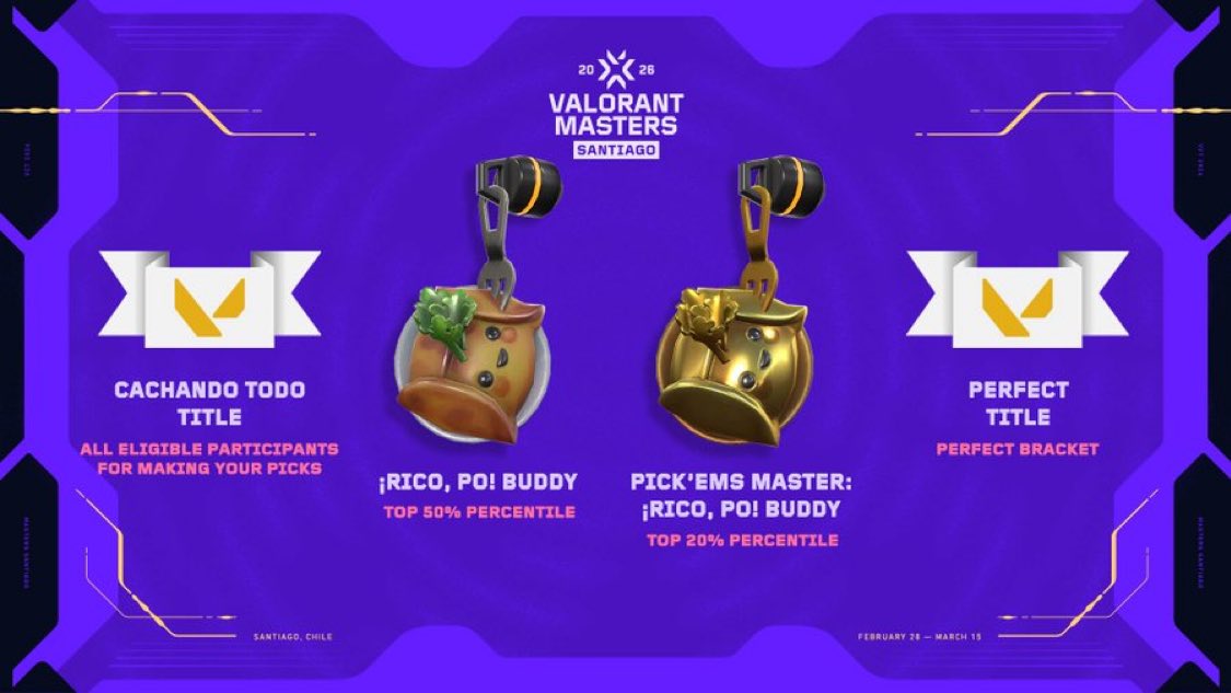 VALORANT MÁSTERS 'SANTIAGO' PICK'EMS REWARDS | #VALORANT