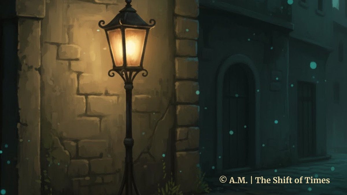 TheShiftOfTimes's tweet image. One lantern. No footsteps. No answers.
Some streets are quiet because they’re watching you. 🌙
#ShiftOfTimes #FantasyMood #YAFantasy