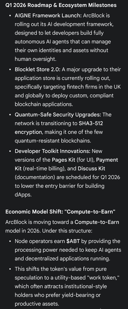 $ABT ArcBlock Q1 road map. Now one of the few blockchains with quantum computing resistance. Advanced Blockchain Technology