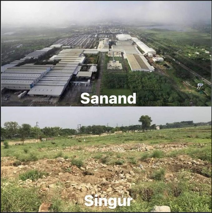 Difference between Modi &amp; Mamata Models.

Sanand vs. Singur's story must reach everyone.