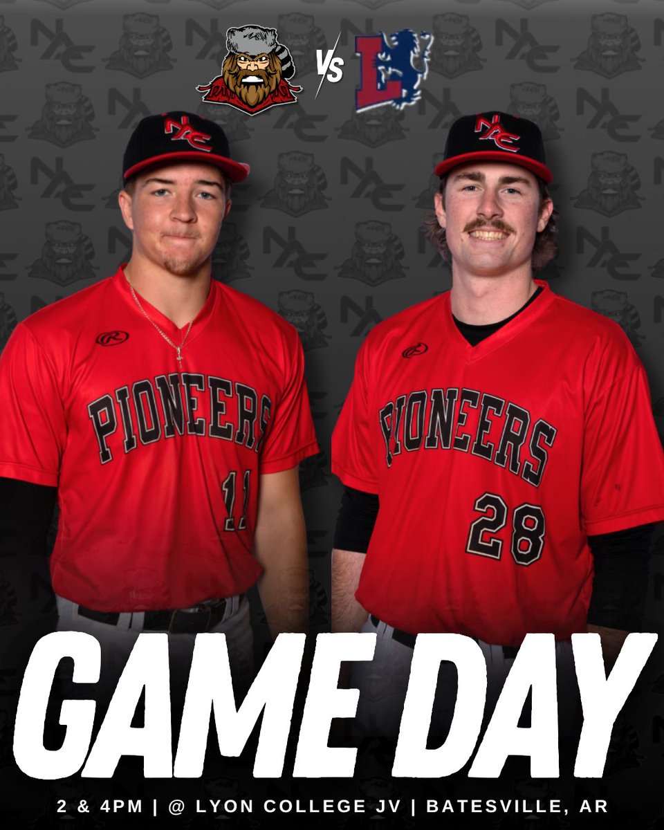 PioneerTeams's tweet image. ⚾️ Pioneers ➡️ Batesville 

📅 MON 2/16
🆚 Lyon College JV
⏰ 2 &amp;amp; 4PM
📍 @ Lyon College | Batesville, AR

📱 web.gc.com/teams/awP9ydUP…

@NortharkB 

Safe travels to all our Pioneers today! ❤️ 

#Northark #MBB #WBB #Basketball #Arkansas