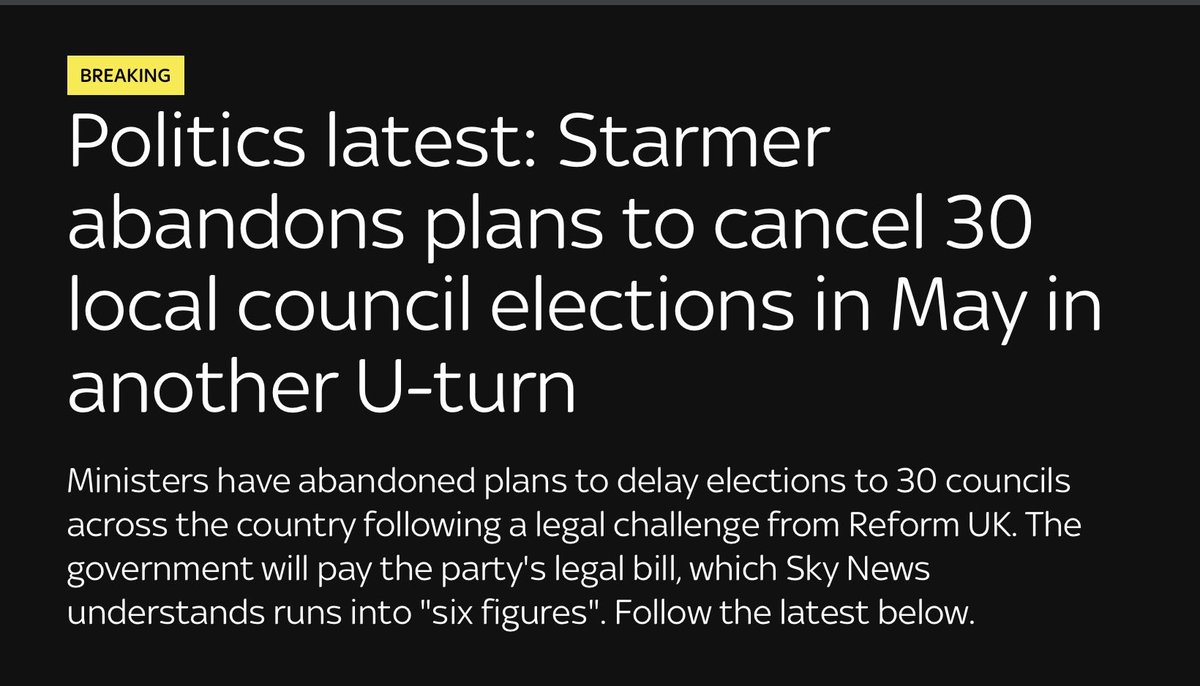 Make no mistake, this decision has only been made to give <a href="/Keir_Starmer/">Keir Starmer</a> a bona fide way out in May when <a href="/UKLabour/">The Labour Party</a> get trounced at the polls. 🚵‍♀️