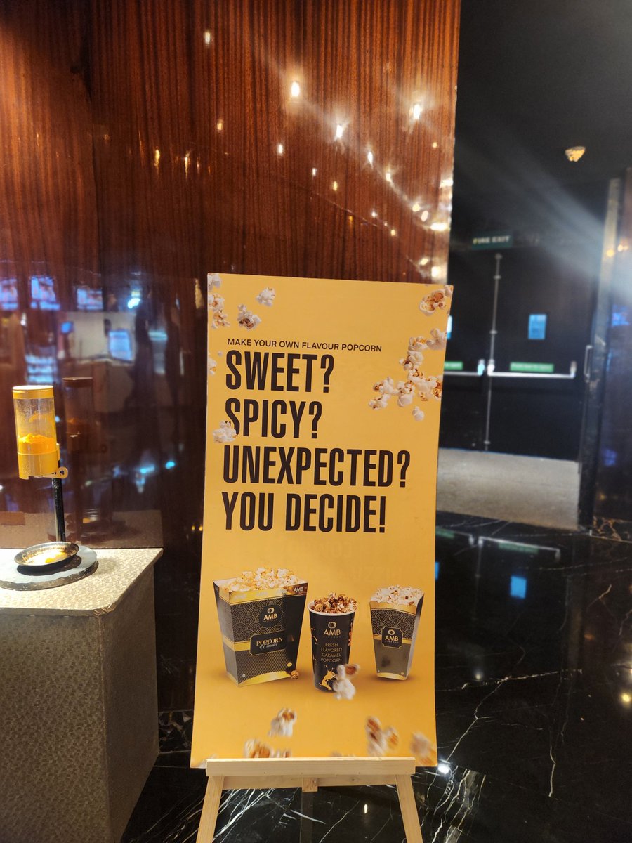 rohithklv's tweet image. This is a GAME CHANGER @amb_cinemas 

Popcorn toppings which you can add to your liking, bring it on! Absolutely love this.