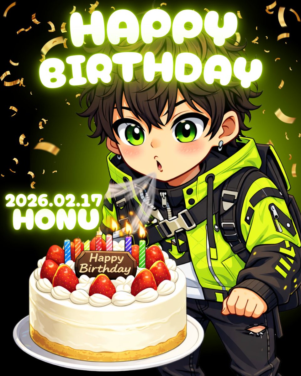 🎉🎂🎁🎈🎉🎂🎁🎈🎉🎂🎁🎈

̗̀ 𝐇𝐀𝐏𝐏𝐘 𝐁𝐈𝐑𝐓𝐇𝐃𝐀𝐘 ̖́-

HONU【<a href="/HONU7777777/">DELTA HONU</a>】

本日で13歳になりました🙌

ついに公式大会出場できます🔥
ここからが本当のスタート‼
世界にHONUの名を刻みにいきます。

これからも応援よろしくお願いします👊

-2026.02.17-

🎉🎂🎁🎈🎉🎂🎁🎈🎉🎂🎁🎈
