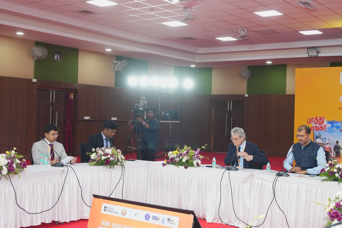 ProtectorGenGOI's tweet photo. As part of #PothuPonga2.0, TN Overseas Mobility &amp; Employers Partnership Summit 2026 was organised jointly by POE Chennai and TN Skill Development Corporation, at Kalaivanar Arangam, with participation of partners countries including Germany, Japan, Russia, UK &amp; Malaysia.
3/3 https://t.co/MpW6i3SsA8
