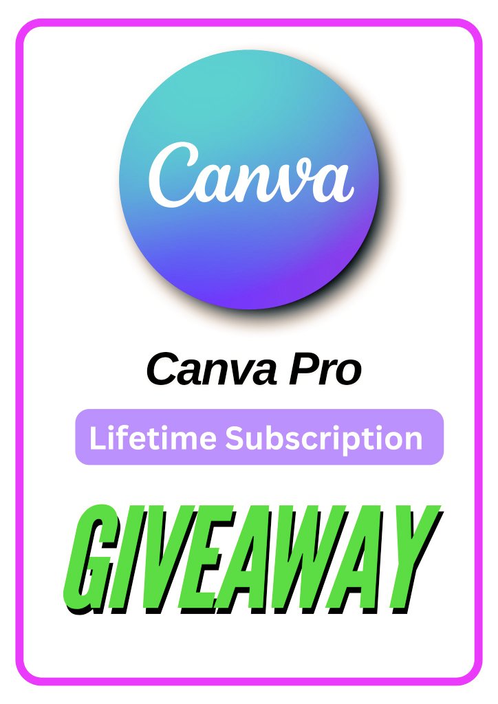 Dharmikpawar31's tweet image. Want Canva Pro for FREE Lifetime Access? 

 No tricks. Just follow these 3 simple steps:
1. Like this post 
2. Comment "Canva" 
3. Repost

Follow me @Dharmikpawar31

I'll DM you the access  (No follow no DM)
Let's make your designs stand out with Canva Pro

Only for 72hr