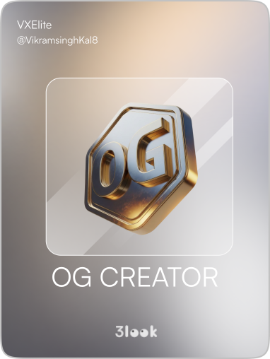 VikramsinghKal8's tweet photo. Claimed my @3look_io
OG Creator Badge! VXElite OG here Ready for those exclusive campaigns #3look #OGCreator https://t.co/BMl2du7KuM