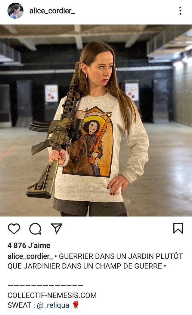 📢 La fanatique de NÉMÉSIS Alice Cordier