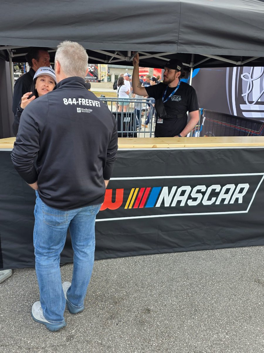 StigmaStandDown's tweet photo. 🏁 Trent represented @StigmaStandDown at @NASCAR  Daytona 500 yesterday.

We're glad to bring awareness into real-world spaces and reach people beyond traditional clinical settings.

Learn more about us at https://t.co/JAoCmLTPB5

#VeteranSupport #GamblingHarm https://t.co/q2YOpDKBRh