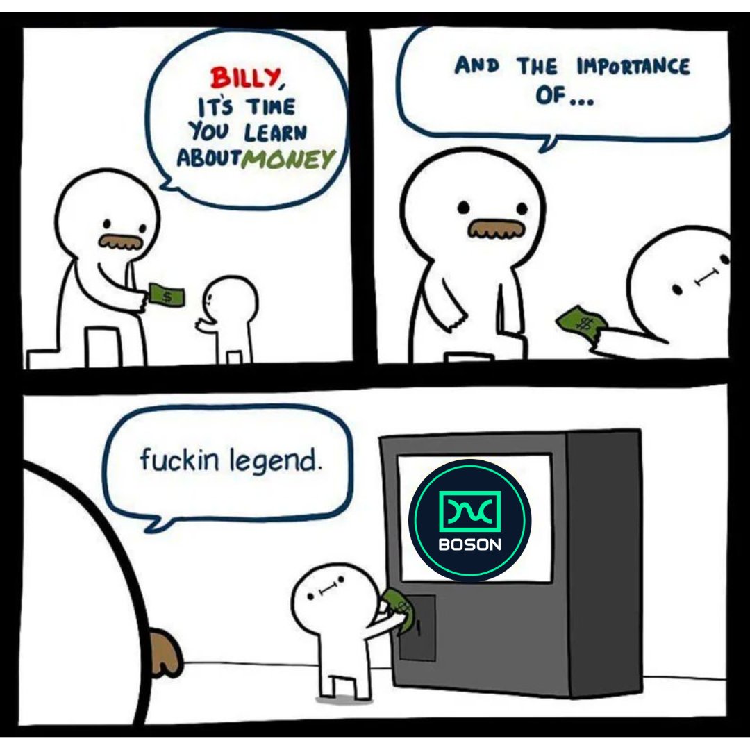 It's time to learn about Money 💵
$BOSON from <a href="/BosonProtocol/">Boson</a> 
🔥🚀