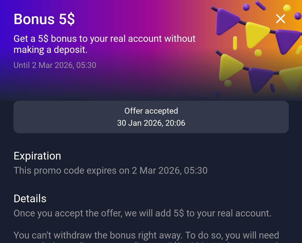 mrasrix's tweet image. If $5 isn't small for you, do this👇

At first, download it from google play store play.google.com/store/apps/det…

Do kyc and leave it

After few days you will get an email from Exnova that you have to submit a review on playstore and you will get $5 bonus which will be redeemable after