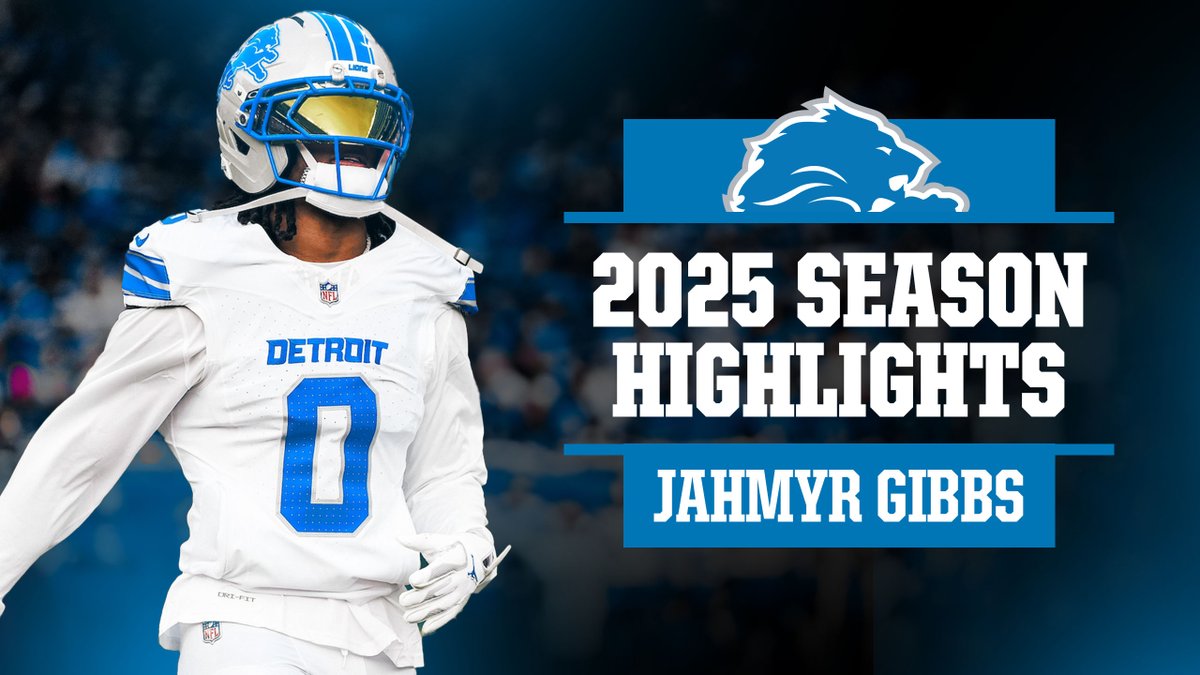 💨 1839 scrimmage yards
💨 18 total touchdowns
💨 Career-high 77 receptions
Enjoy the best from @Jahmyr_Gibbs1's 2025 season