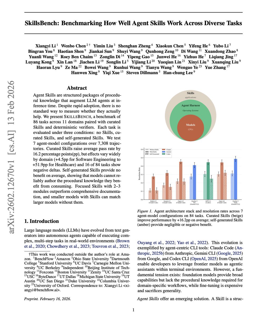 SkillsBench result chart