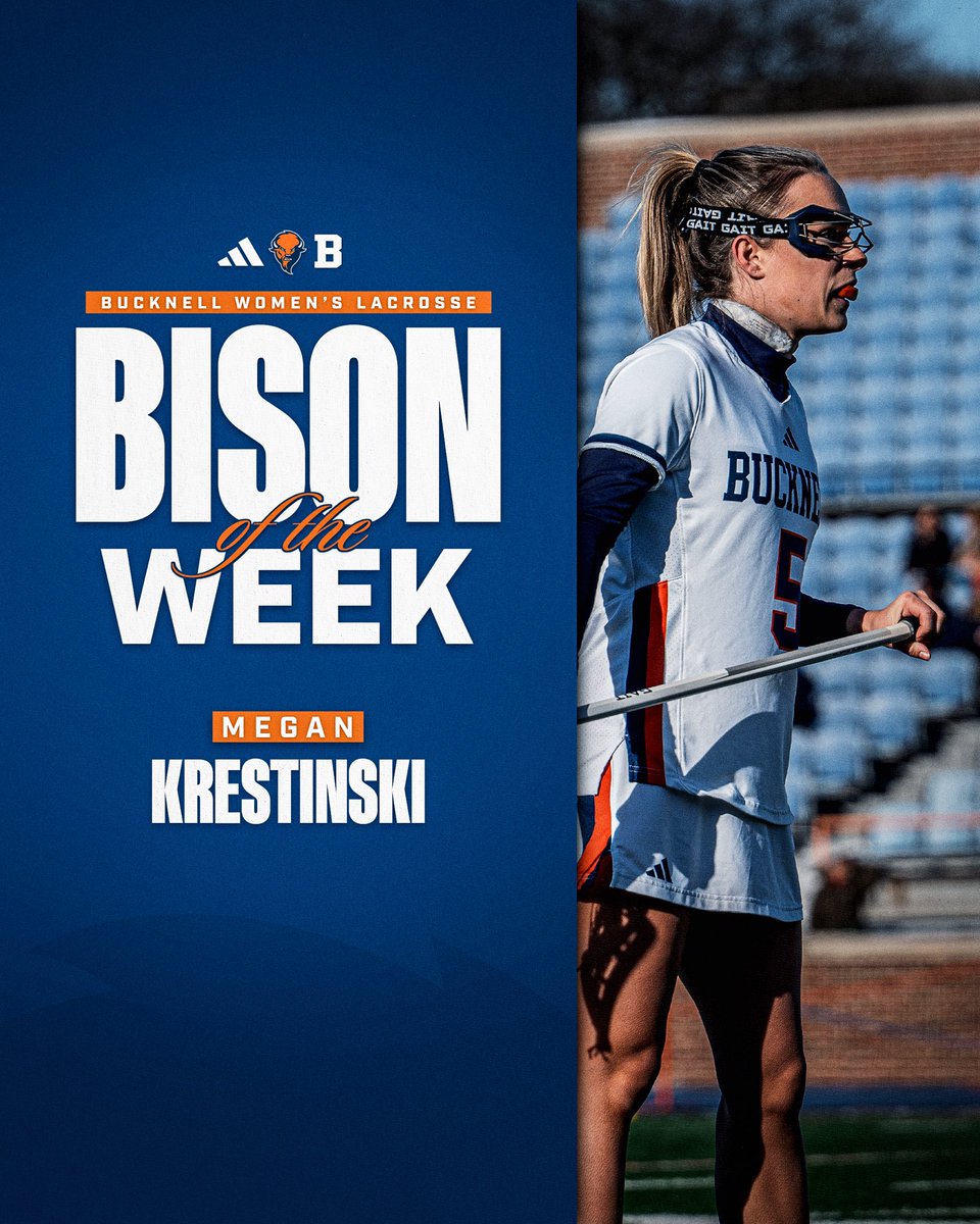 Megan Krestinski is your Bison of the Week! 

The senior recorded seven goals and three assists in Bucknell’s home opener victory! #rayBucknell