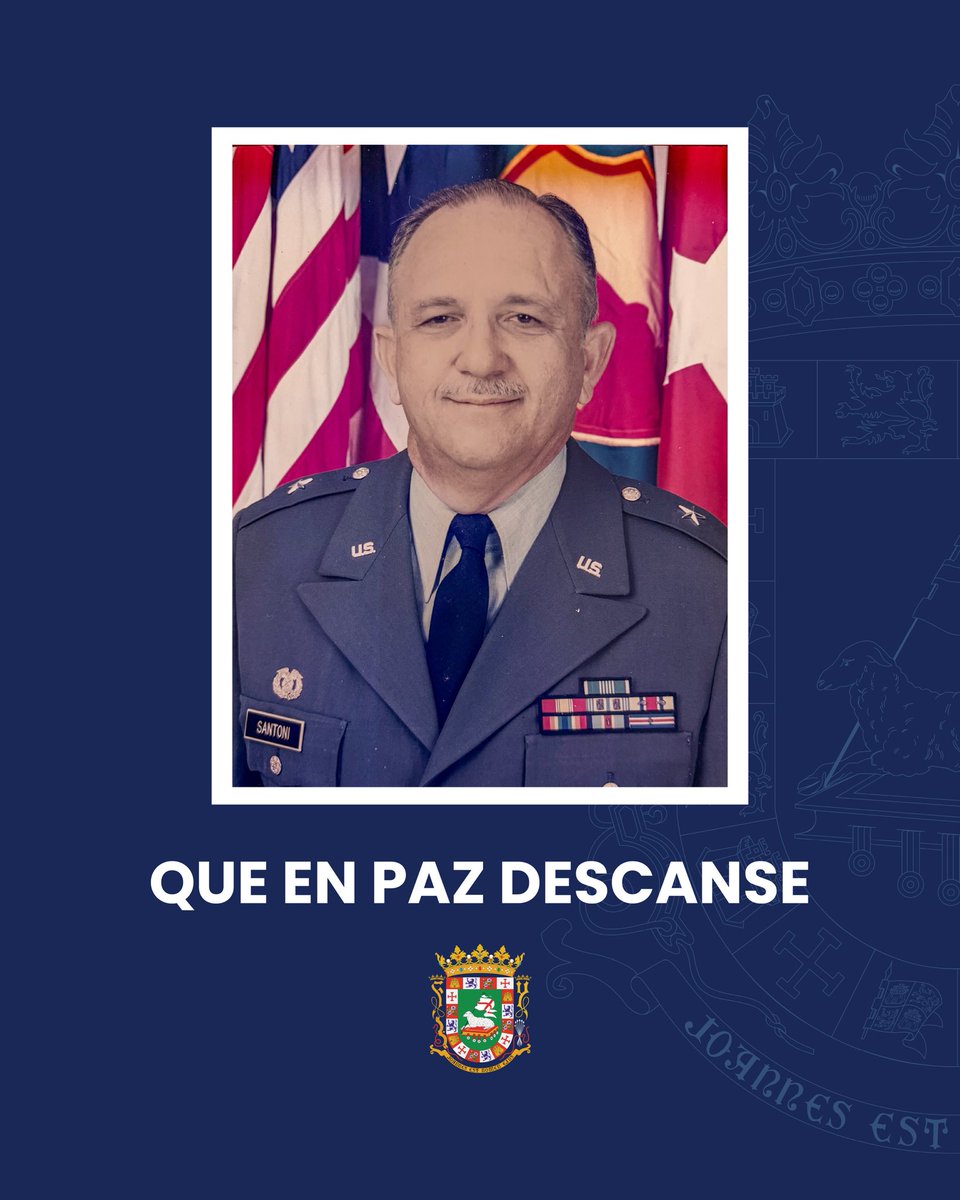 Jenniffer's tweet photo. Hoy despedimos a un gran servidor público, a un líder íntegro comprometido con su pueblo.

El General de División (Ret.) Félix A. Santoni dedicó su vida al servicio, la disciplina y el bienestar de nuestros veteranos y nuestras Fuerzas Armadas.

¡Gracias por su servicio! 🇺🇸🇵🇷 https://t.co/oDiDZuuigu