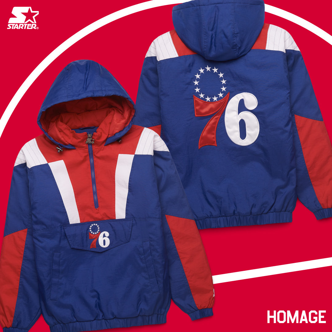 The ultimate outerwear look is here: the HOMAGE x Starter #Sixers
