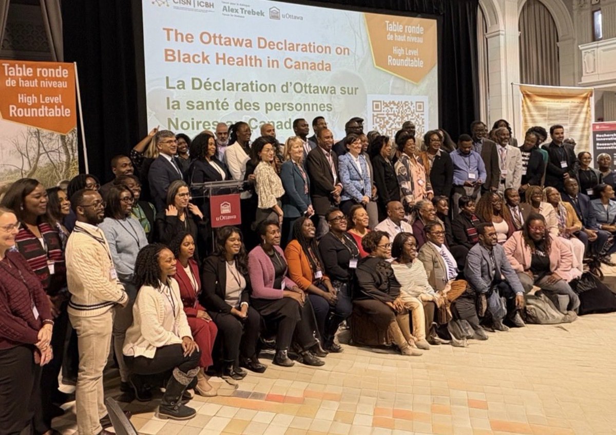 Tevi_K's tweet photo. Retour sur la Table ronde de haut niveau du 20 novembre 2025, où j’ai eu la chance d’assister à la proclamation de la Déclaration d’Ottawa sur la santé des personnes noires. Un moment fort, porteur d’engagement et d’espoir pour un avenir plus équitable. #BlackHealthCanada https://t.co/DZS7UnPhcK